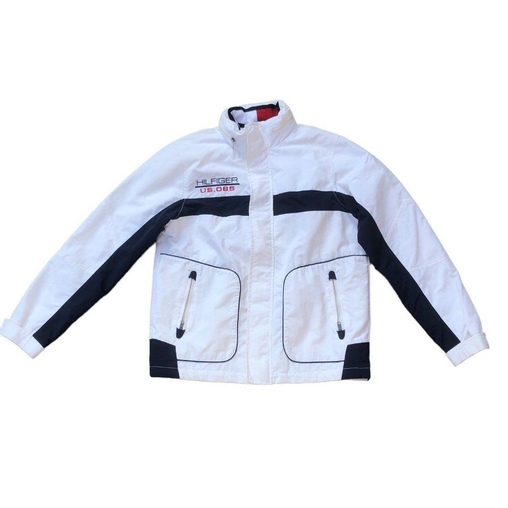 RARE 2013 Tommy Hilfiger Jacket Big Logo White Medium